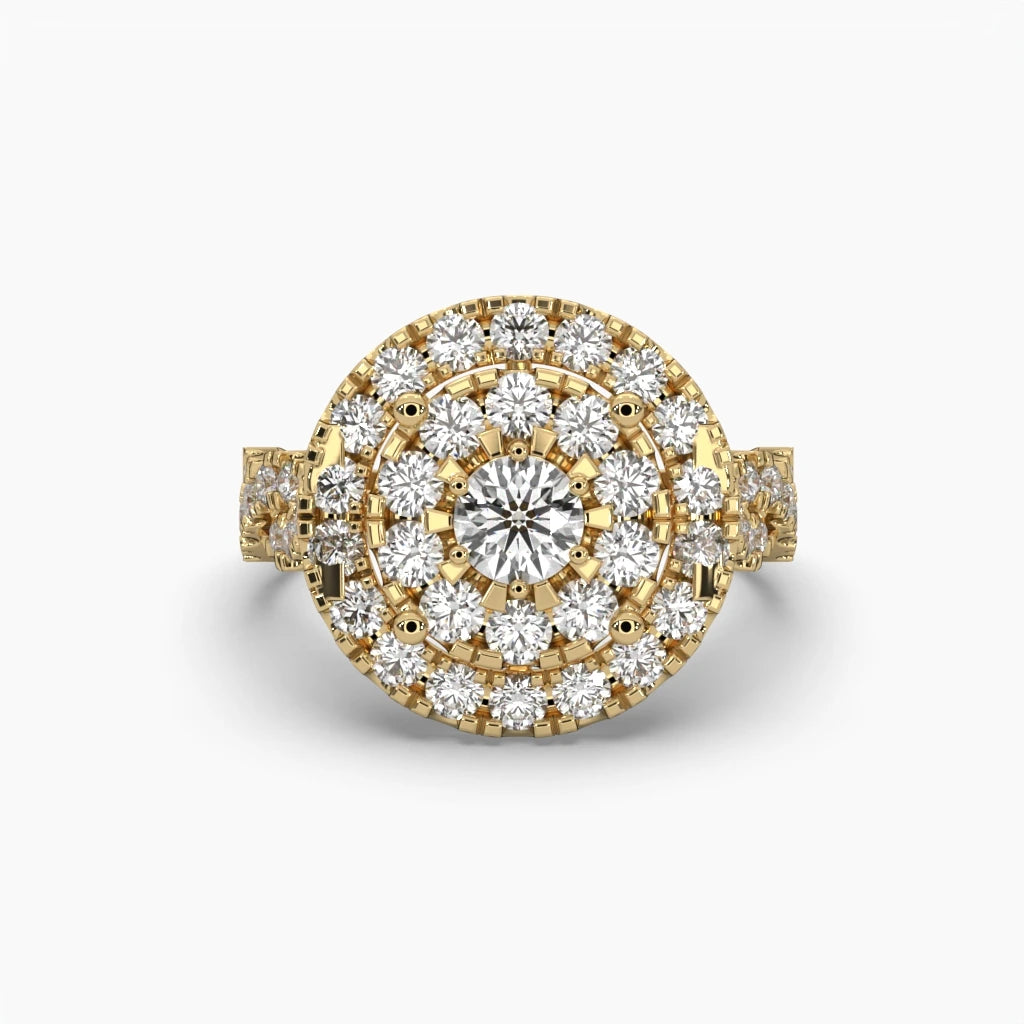 Radiant Halo Ring | 925 Silver Ring