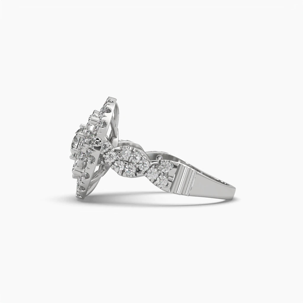 Radiant Halo Ring | 925 Silver Ring