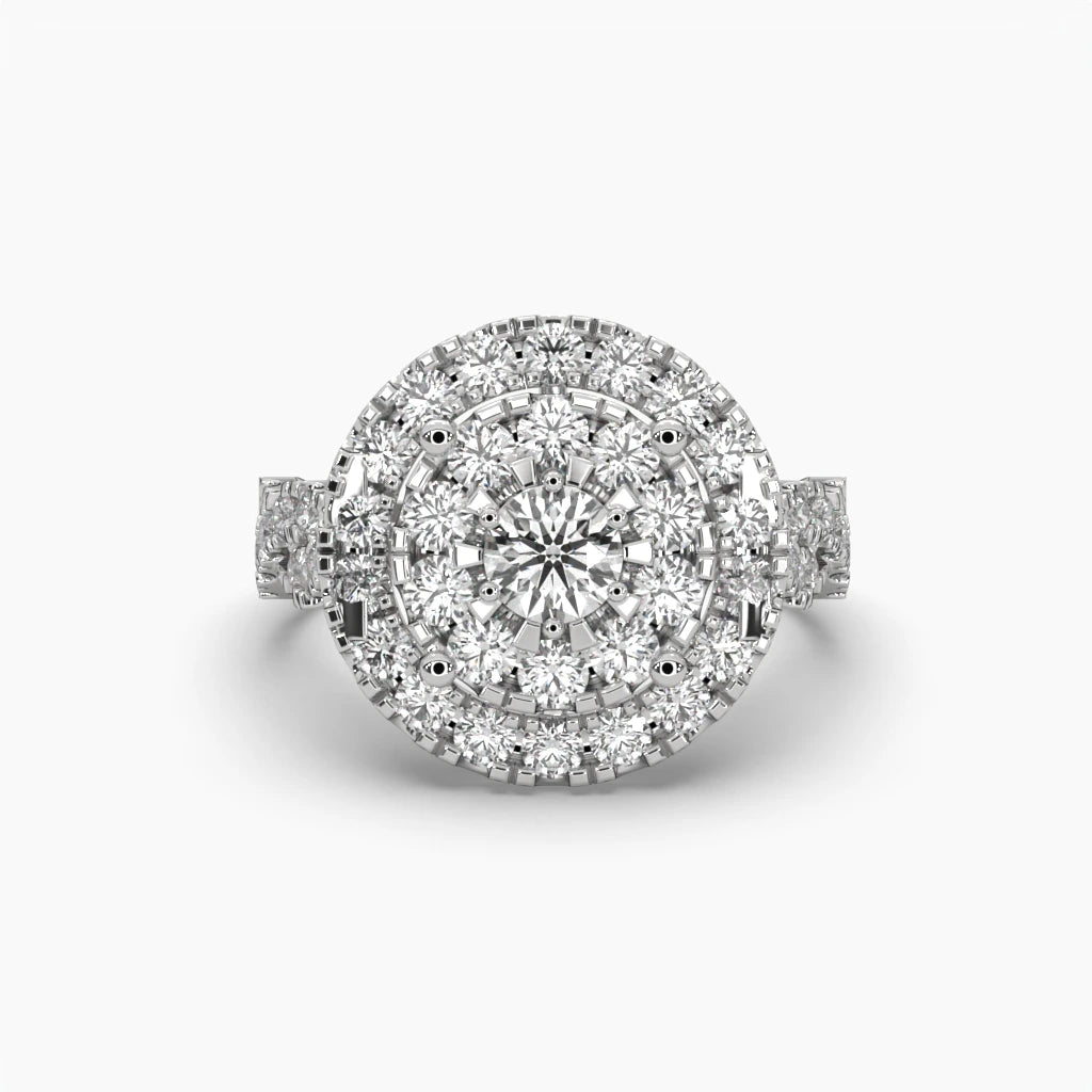 Radiant Halo Ring | 925 Silver Ring