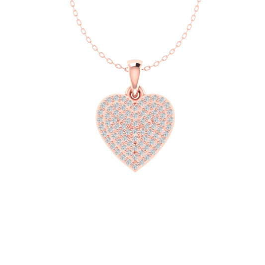 Radiant Heart Pendant |  925 Silver Pendant with Chain