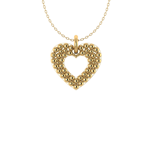 Golden Love Pendant | 925 Silver Pendant with Gold Plating
