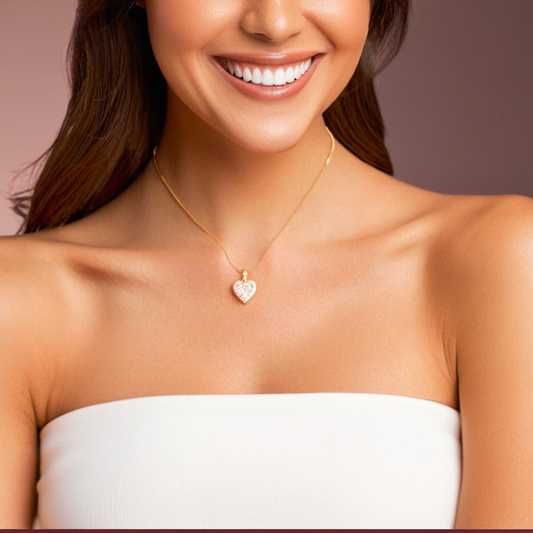 Radiant Heart Pendant |  925 Silver Pendant with Chain